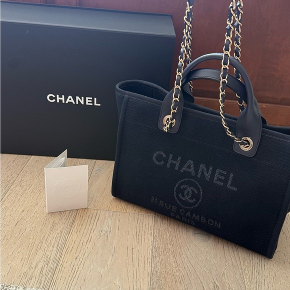 Chanel Tote with Gold Chain - Picture 1 of 6